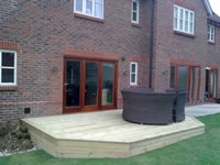 Nice example of a softwood deck